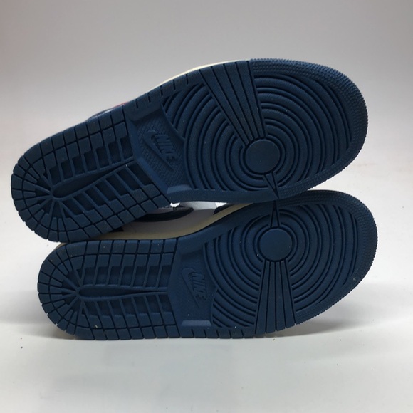 Womens AJ 1 Mid BQ6472-146 Blue/Red USED Creased/Tried on Size 5.5 No Box - Picture 6 of 12